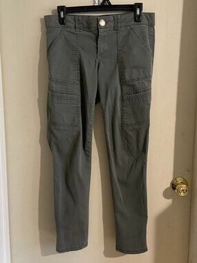 Forest Green Size 6 Democracy Cargo-Style "Skinny" Pants